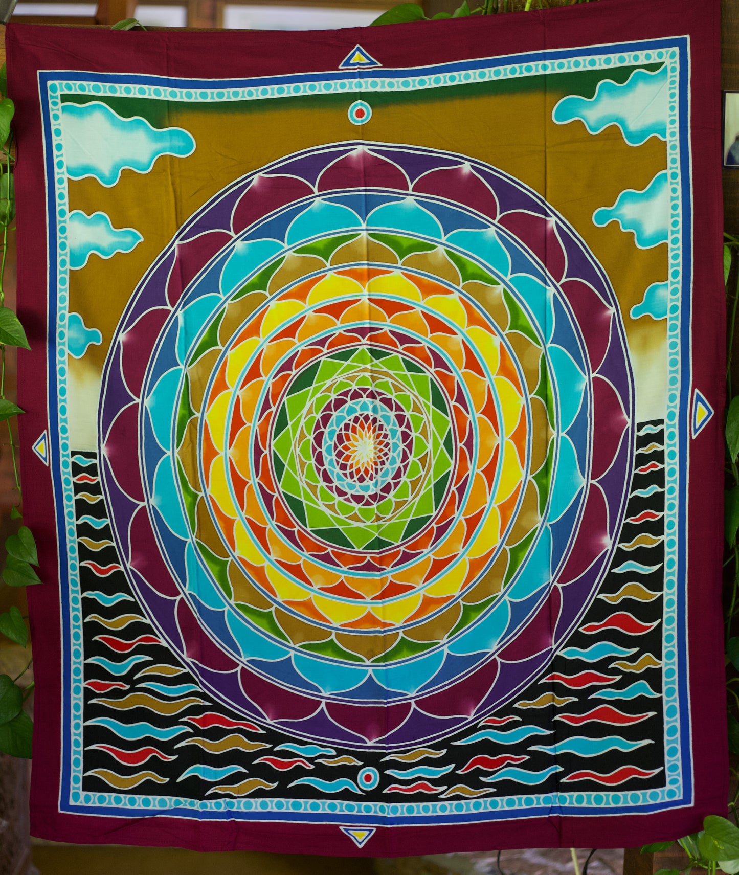 PANÔ GEOMETRIA SAGRADA MANDALA FLOR – DECORAÇÃO DE HARMONIA E EQUILÍBRIO