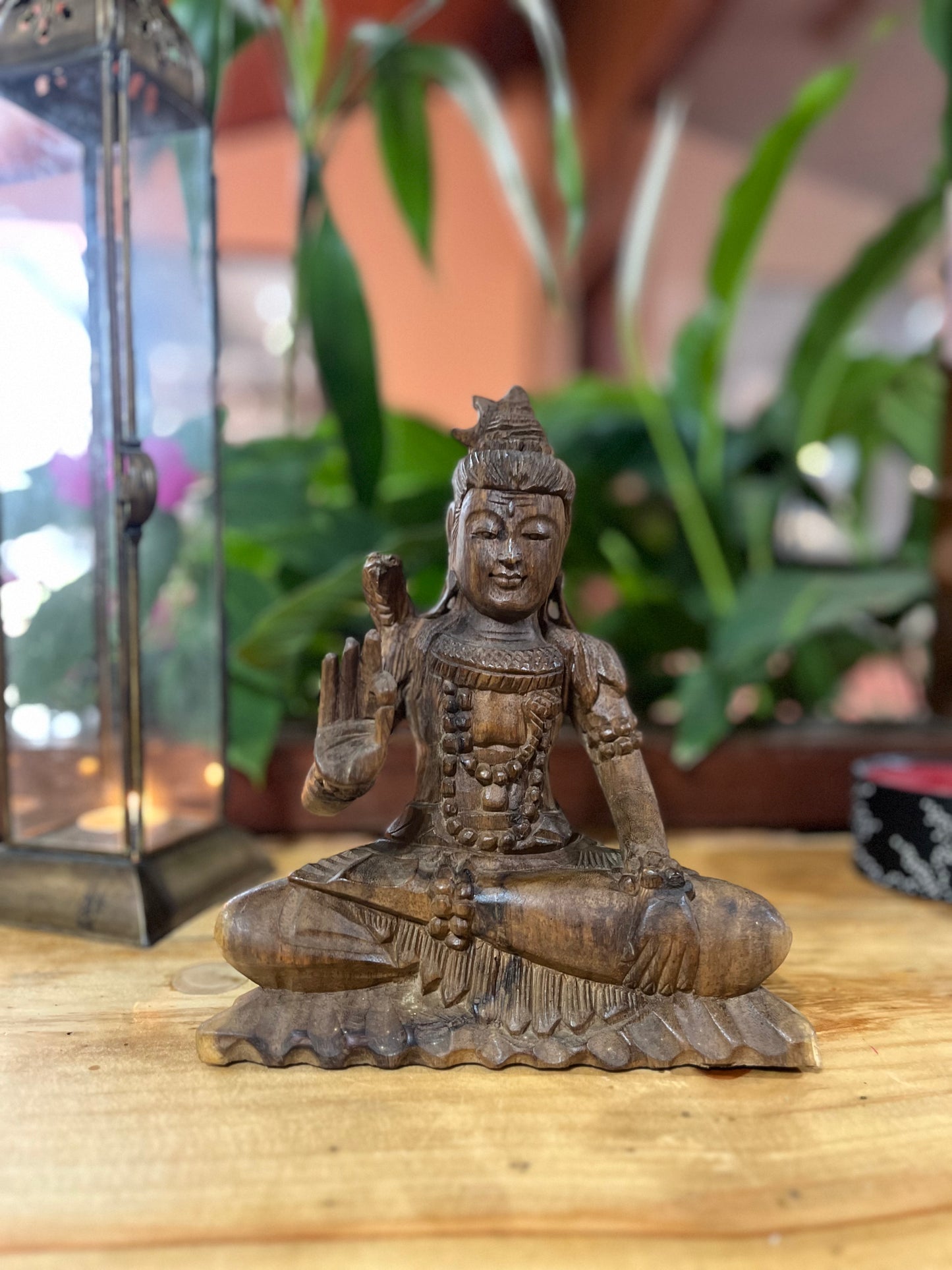 SHIVA – ESCULTURA BALINESA EM MADEIRA ENTALHADA À MÃO