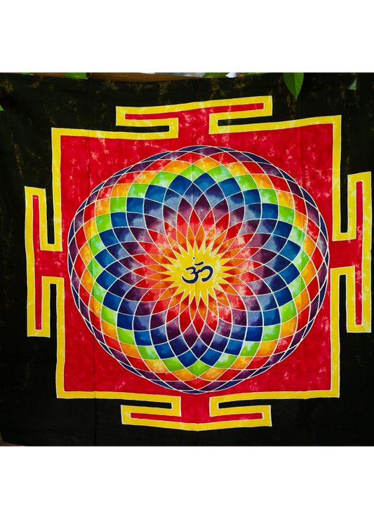 PANÔ GEOMETRIA SAGRADA MANDALA OM – DECORAÇÃO ESPIRITUAL E SIMBÓLICA