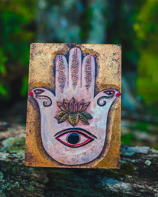 CAIXA DECORATIVA MÃO HAMSA – FEITO À MÃO EM BALI