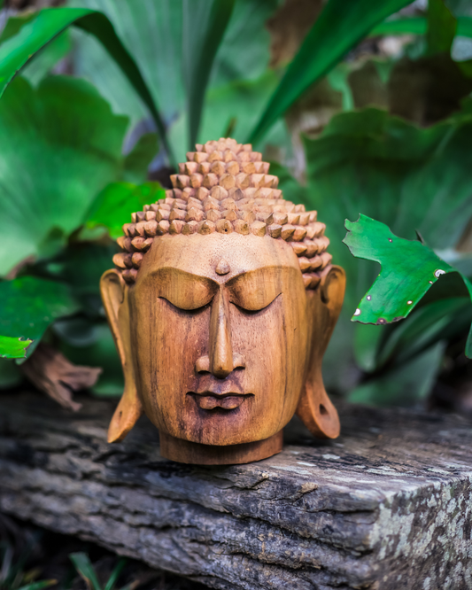 CABEÇA BUDA SIDDHARTA – ESCULTURA DECORATIVA DE SERENIDADE E ILUMINAÇÃO