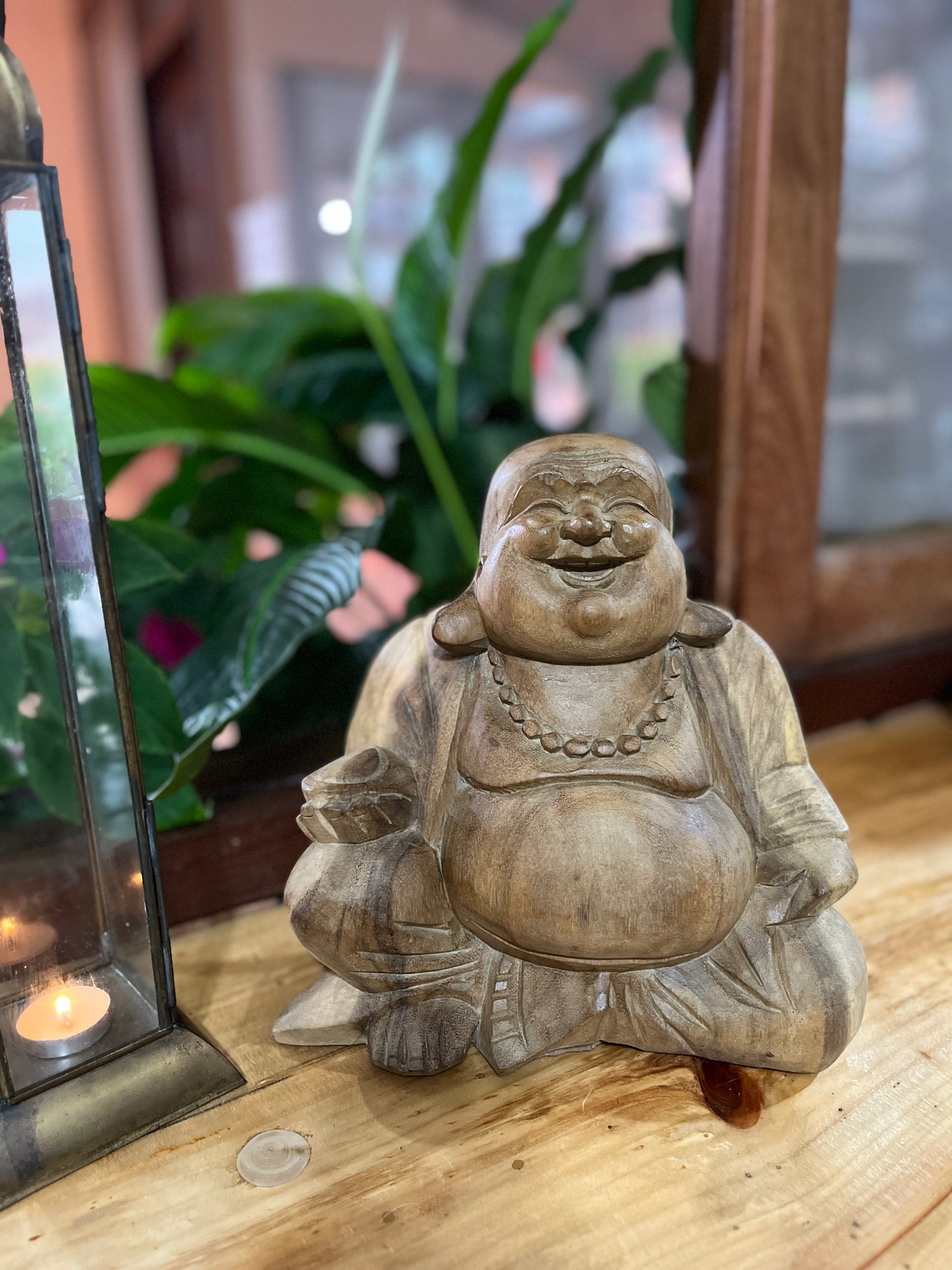 BUDA HOTEY – ESCULTURA BALINESA EM MADEIRA ENTALHADA À MÃO