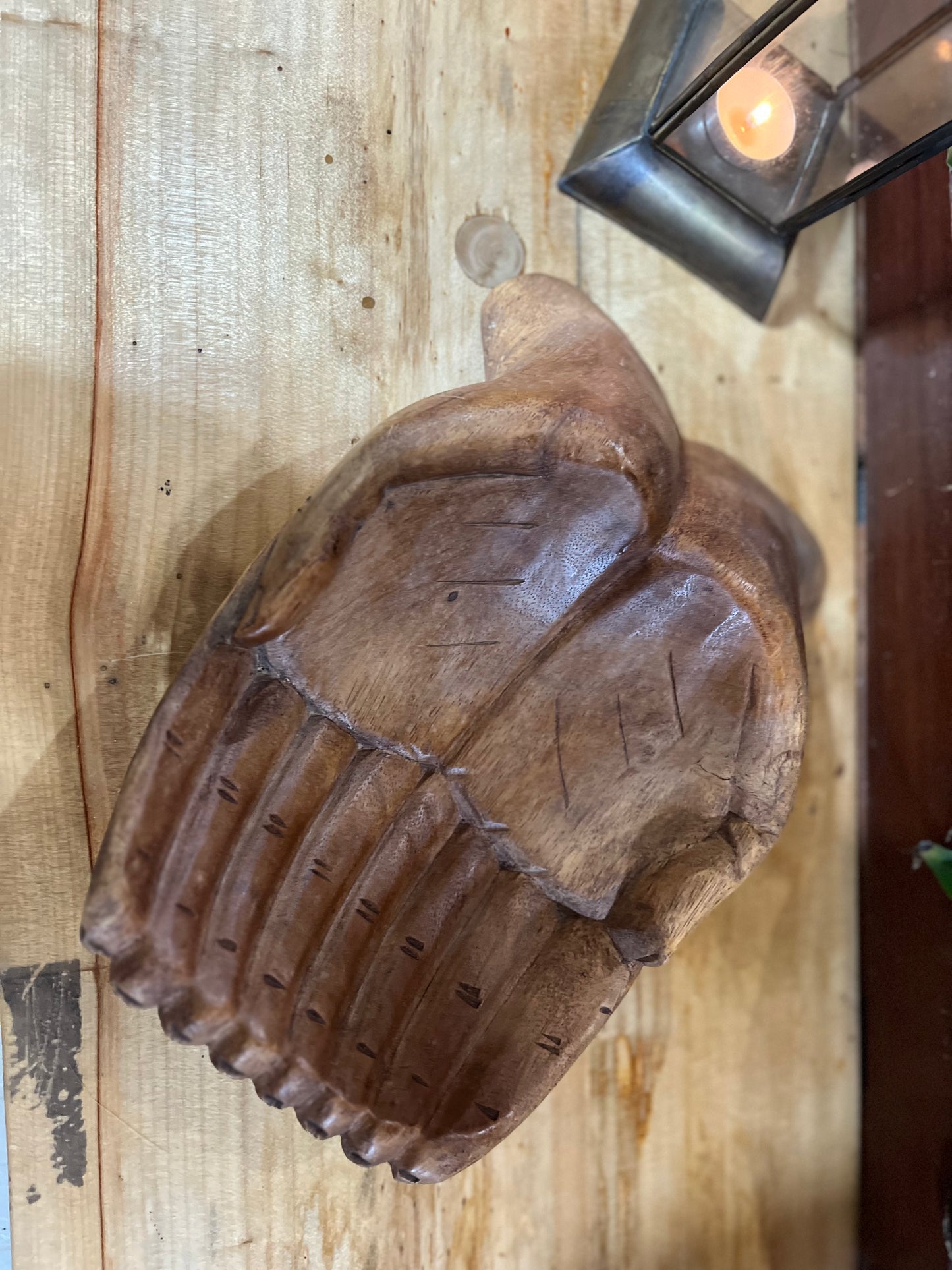 MÃO BALI – ESCULTURA BALINESA EM MADEIRA ENTALHADA À MÃO