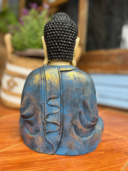 BUDA SIDARTA GAUTAMA EM RESINA PARA DECORAÇÃO ZEN E HARMONIZAÇÃO DE AMBIENTES