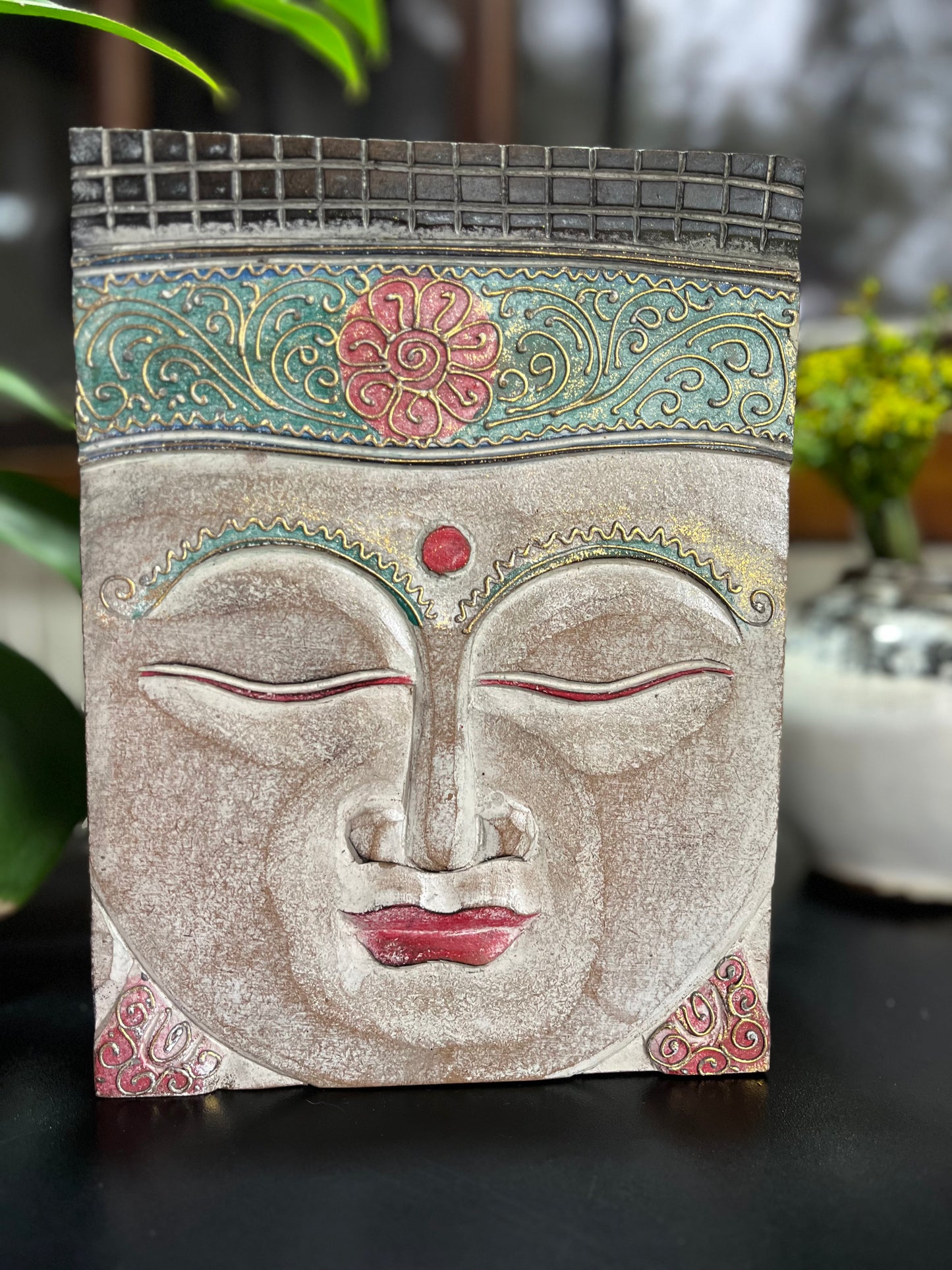 CAIXA DECORATIVA ROSTO BUDA – FEITA À MÃO EM BALI