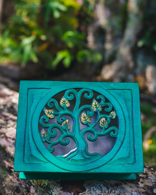 CAIXA DECORATIVA ÁRVORE DA VIDA – FEITO À MÃO EM BALI
