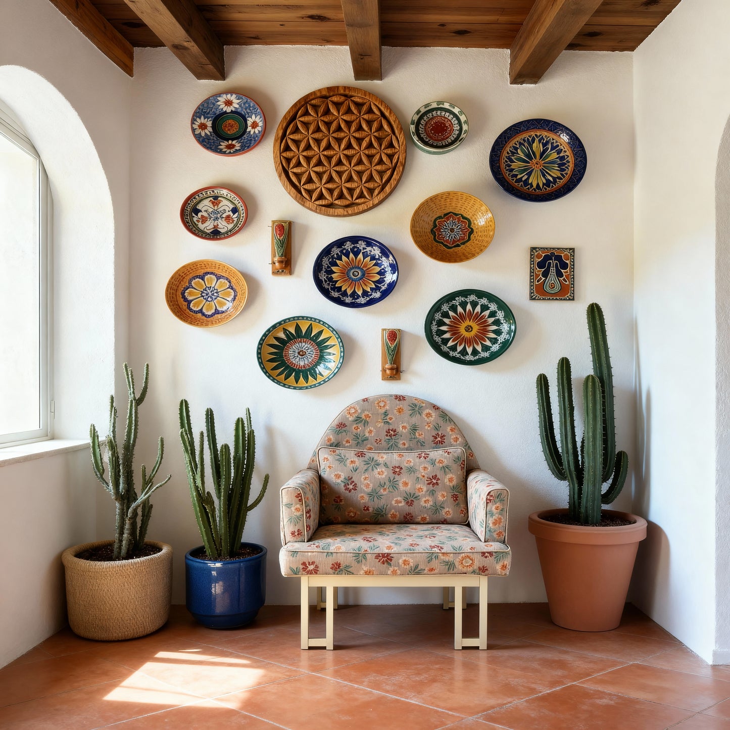 MANDALA FLOR DA VIDA EM MADEIRA ENTALHADA PARA DECORAÇÃO DE PAREDE